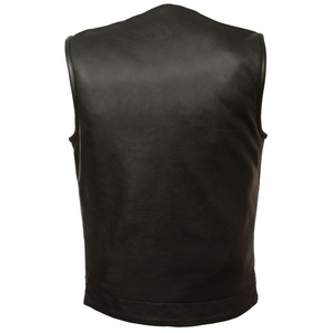 Nouveau Design moto personnaliser 2025 nord-américain en cuir gilets haute qualité Club gilet hommes en cuir de vachette pour les motards - Product Image 6