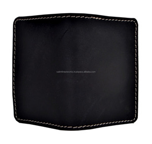 กระเป๋าสตางค์หนังแท้สีดำแท้แบบใหม่ทำด้วยมือกระเป๋าสตางค์แบบสองพับที่ใส่บัตรเครดิตใส่บัตรได้อย่างสะดวกสบายความจุขนาดเล็ก - Product Image 3