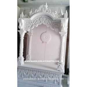 Templo indio hecho a mano de mármol de diseñador para el hogar - Product Image 1