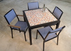 Table basse en carrelage de ciment fait main, design moderne, écologique, dessus en bois et carrelage de ciment, taille personnalisée, meubles de salon - Product Image 5
