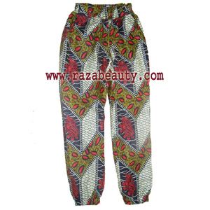 Pantalones de algodón para mujer, tela de cera africana, 6901 - Product Image 4