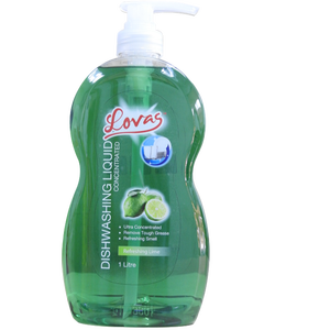 LOVAS Eco-Friendly Lime <b>Cleaner</b> Concentrated Dishwashing Liquid Lemon Fragrance Kitchen <b>Grease</b> Remover Clear Greenish Liquid - Product Image 1