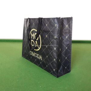 Bolsa de Compras de Color Personalizado Tejida en PP con Asa de Cinta de PP y Construcción de Tubo en U 45cm X 33cm X 12cm - Product Image 1