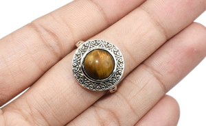 Incroyable bague en argent Sterling 925 en forme d'oeil de tigre, vente en gros, bijoux en argent Sterling 925 - Product Image 4
