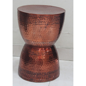 Modern Antique Style Hammered Metal Stool <b>Chairs</b> Copper <b>Aluminium</b> Home Living Room Furniture Coffee <b>Tables</b> Included for Office - Product Image 1
