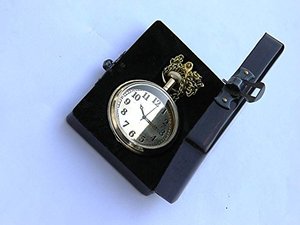 นาฬิกาทองเหลืองสไตล์วินเทจ,ย้อนยุคตัวเลขฮินดูอารบิกนาฬิกามีกระเป๋าทำจากทองเหลืองนาฬิกาจี้แนววินเทจสำหรับผู้ชายและผู้หญิง - Product Image 4