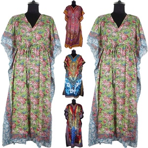 Latest Designer <b>Kaftan</b> Design, Printed, Party Wear Long <b>Kaftan</b> for Oversized Women Block Printed <b>Kaftan</b> Handmade Indian Caftan - Product Image 1
