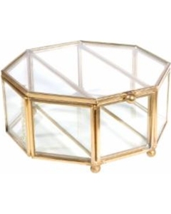 Glass Jewelry Box with <b>Chain</b> and <b>Mirror</b> Bottom Elegant Storage Solution for Your Beloved Pieces - Product Image 4