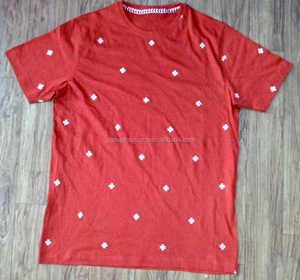 Compras en línea de tirupur al por mayor de encargo impresa cuello redondo OEM Camiseta 100% algodón hilado en anillos camiseta fabricante tirupur india - Product Image 2