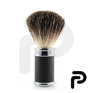 Fait sur mesure 100% Silver Tip Badger Hair Blaireau manche en bois avec métal noir pour les soins personnels des barbiers - Product Image 6