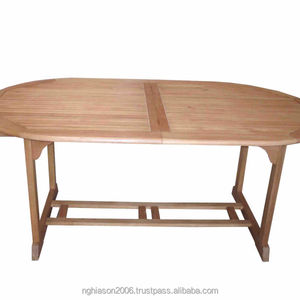 Grande table à manger ovale de luxe moderne en bois d'acacia de haute qualité pour cuisine et hôtel Mobilier d'extérieur-Vente en gros directe du Vietnam - Product Image 1