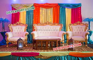 Juego de Sofás Dorados para Bodas Indias Reales, Último Diseño en Muebles para Bodas, Fabricante y Exportador de Muebles para Bodas Indias en el Reino Unido - Product Image 3