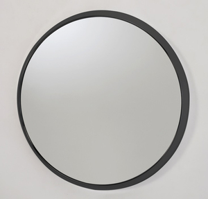 Espejo de forma redonda de entrada montado en la pared de diseño industrial con acabado cromado - Product Image 2