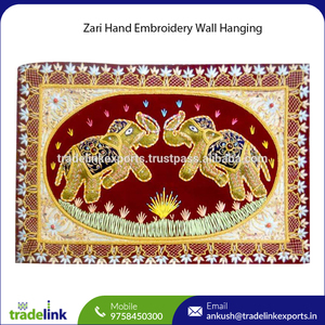 Zari Zardozi alfombra india de lujo joya real decorativa para colgar en la pared tela de resina impermeable autoadhesiva para la decoración de la habitación del hogar - Product Image 6