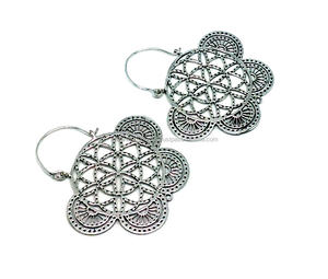 2023 Oversized Custom Statement Design Drop Earring Personalized Exaggerated Flower Pattern <b>Hoop</b> Jewelry Bohemia Style - Product Image 3