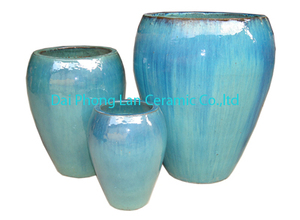 Giant Outdoor Ceramic Pots with Designs, Flower Pottery Pots - Product Image 3