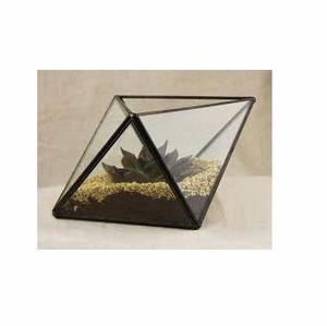 Terrario de cristal hecho a mano de color negro elegante jarrón de mesa para exteriores con diseño tradicional para decoración navideña del hogar - Product Image 1