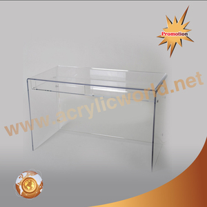 Mesa de consola para sala de estar, mesa de cóctel acrílica transparente, con giro en u - Product Image 3