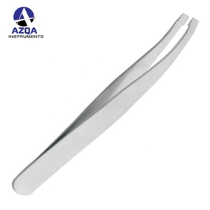 Pinzas de Acero Inoxidable con Punta Inclinada para Depilación y Extensión de Cejas - Product Image 3