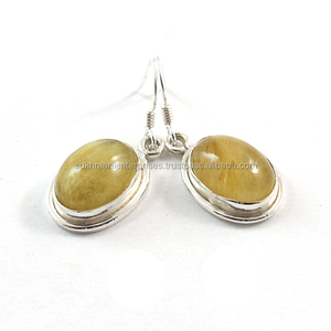 925 Silver Rainbow Moonstone Earring Stylish Jewelry Solid Sterling Silver Plated Bohemian Style Fashionable Rainbow gemstone - Product Image 3