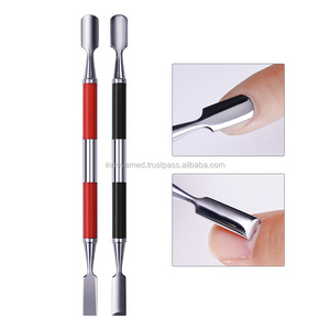 Correcteur de rainures d'ongles en acier inoxydable double extrémité écologique, multicolore arc-en-ciel, pousse-cuticules, pédicure, manucure, éliminateur de callosités - Product Image 5