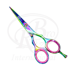 Ciseaux de coiffure professionnels à double coude, vis fixe, crochet amovible, revêtement en titane, qualité supérieure multicolore - Product Image 1
