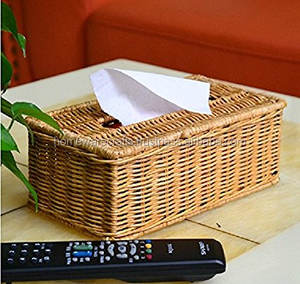 Funda de pañuelos cuadrada Natural de moda, funda elegante de ratán Vietnam para el hogar, coches, restaurantes, hoteles, paquete en cartón - Product Image 6