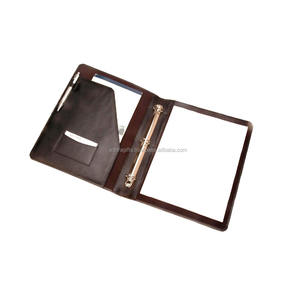 Carpeta de anillos de cuero genuino, carpeta de anillos en color negro - Product Image 1