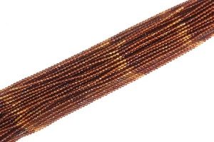 12.5 \ "Belle Hessonite Naturelle Ombragée Brun Gemme Micro Facettes Rondelle Perles pour Bijoux Bracelets et Colliers - Product Image 2