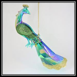 เครื่องประดับอะคริลิครูปนกยูงตกแต่งปีใหม่สำหรับเทศกาลคริสต์มาส - Product Image 3