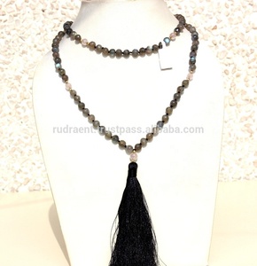 Comprar excelente grado de calidad superior Rosario 6 mm labradorita 108 anudado Mala Beads joyería collar - Product Image 2