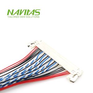 Arnés de cables de soldadura de estaño de cable LVDS de 1mm de 30 pines JAE personalizado - Product Image 4