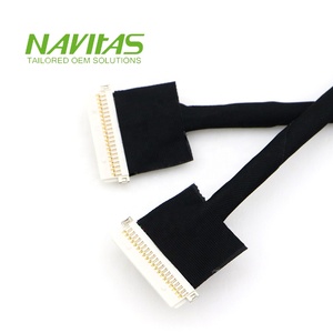 Custom 20 Pin LVDS LCD Display <b>Cable</b> <b>Assembly</b> Fine Pitch Screen Connection <b>Wire</b> Harness for Industrial TFT Display - Product Image 1