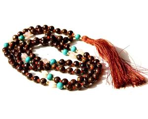 Collier Long Mala 108 perles de zircone Citrine, collier de bijoux en pierres précieuses faites à la main, de qualité supérieure - Product Image 5