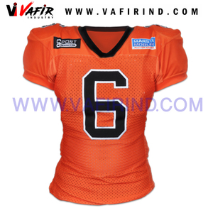 Maillot de football américain sur mesure à manches courtes imprimé avec un design personnalisé pour l'équipe, tissu extensible de haute qualité - Product Image 6