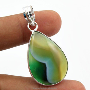 Botswana Agate Déclaration Pendentif pour Femmes Pierre Précieuse Naturelle 925 Solide Pendentif En Argent Sterling Fait À La Main ODM OEM En Gros Bijoux - Product Image 2