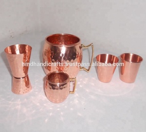 Verre à liqueur en cuivre personnalisé de 2 oz Conception écologique Matériau métallique Poignée soudée en cuivre bon marché Fournisseur en vrac d'Inde Utilisation de café - Product Image 5