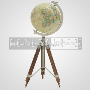 Globo Terráqueo Decorativo con Trípode Explorer, Esfera Geográfica con Base de Madera, Exhibición Educativa para Oficina, Hogar, Decoración de Biblioteca - Product Image 4