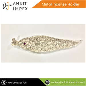 Top Quality Om Leaf Shaped Metal <b>Incense</b> <b>Sticks</b> <b>Holder</b> Exports in Large Quantity - Product Image 2
