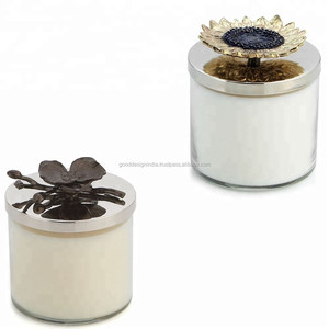 2018 Hot Selling Designer Unscented/ <b>Scented</b> Wax <b>Candle</b> Jar with Metal Lid - Product Image 1