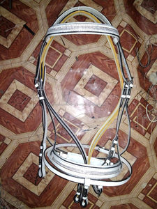 บังเหียนหนังแบบถักสำหรับขี่ม้าเชือกแขวนคอม้าหนัง100% โลโก้ได้ตามต้องการบังเหียนม้าดอลล่า8 - Product Image 6