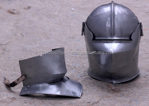 หมวกนักรบยุคกลางแบบปิดเต็มใบ ขนาด 16 เกจ ใช้โดยนักรบในยุคโบราณ มีจำหน่ายในราคาโรงงาน - Product Image 6