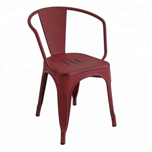 เก้าอี้เหล็กร้านอาหารสไตล์วินเทจอุตสาหกรรมสำหรับห้องนั่งเล่นและห้องครัว - Product Image 1