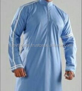 Thobe เสื้อผ้ามุสลิมแบบดั้งเดิมและเครื่องประดับชาติพันธุ์ของผู้ชายดีไซน์ใหม่ - Product Image 1