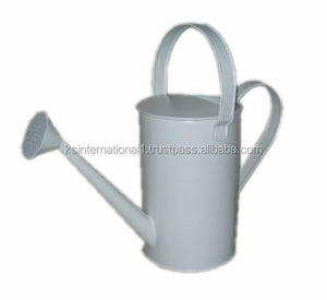 Regadera de jardín de metal de colores al por mayor de metal para regadera de flores blancas - Product Image 1