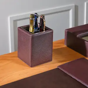 Porte-carte personnalisé en cuir, pour papeterie de bureau, porte-stylo