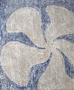 พรมไหมลายริ้วทำด้วยมือสไตล์อินเดียที่ทันสมัยหรูหราทำด้วยมือพรมขนนุ่มสีฟ้าฟ้าปรับแต่งได้ชุดพรมพื้นที่สวดมนต์ในบ้านแบบห่วง - Product Image 3