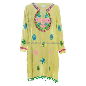 Robe courte brodée, tunique de Style mexicain, vêtements en gros, tendance, nouveauté - Product Image 1