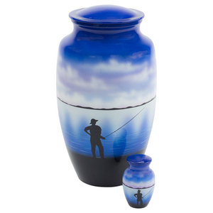 Beach Aluminum Cheap Cremation <b>Urns</b> <b>for</b> Human <b>Ashes</b>, Memorial Funeral <b>Urns</b> - Product Image 5