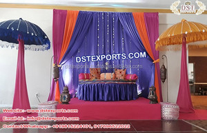 Paraguas de escenario Sangeet bordado a mano, decoración de paraguas musulmán para Heena Party Gujarati Garba, decoración de Escenario nocturno - Product Image 4